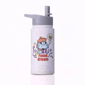 eak-Proof Dinosaur Thermos Water Bottle for Kids – 15oz Vacuum Insulated Stainless Steel Bottle with Straw