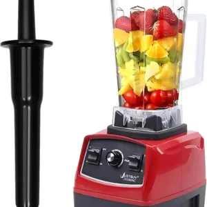 3HP Heavy Duty Professional Power Blender, 2L High Power Commercial Blender Mixer Juicer Smoothie Maker, 2200W Red Blender for K