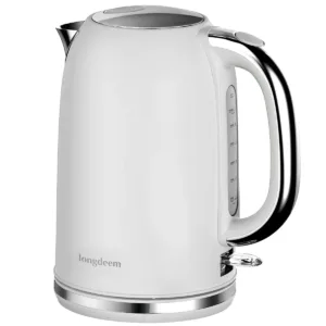 Electric Tea Kettle for Boiling Water, Wide Open Lid Stainless Steel Water Boiler, 1500W/1.7L for Coffee/Tea Brewing