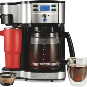 2-Way 12 Cup Programmable Drip Coffee Maker & Single Serve Machine, Glass Carafe, Auto Pause and Pour, Black (49980R)