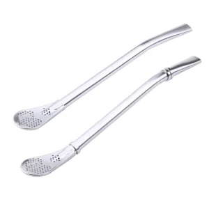1 Pcs Stainless Steel Drinking Straw Filters Handmade Mate Tea Reusable Sucker Spoons Filter Bar Drinks Parts