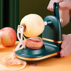 Pear Peeler and Slicer Set with Stainless Steel Blades - Powerful Suction Base for Apples, Potatoes, Kitchen Gadgets