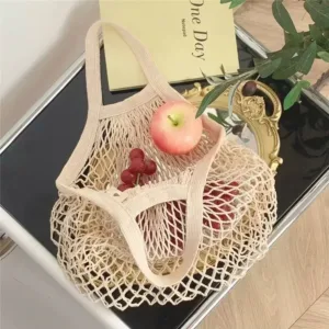 1Pc Portable Reusable Grocery Shopping Bag Mesh Mesh Bag Foldableable Grocery Bag Fruit and Vegetable Bag Tarot bag Margiela